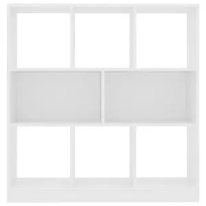 Berkfield Book Cabinet White 97.5x29.5x100 cm Engineered Wood