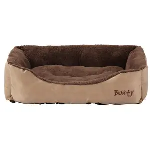 Bacup Polyester Pet Bed Blue / Large (75 cm L x 58 cm W)