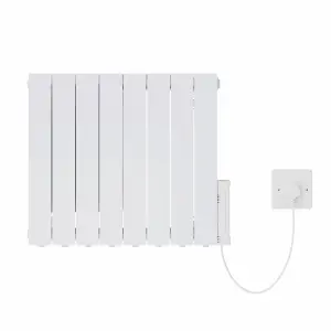 Electric Oil Filled Radiator WiFi Timer Portable Wall Mounted Thermostat Heater White 1500W