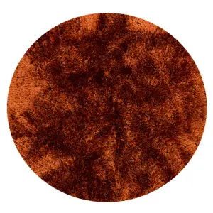 Orange Easy to clean Plain Handmade , Luxurious , Modern , Plain , Shaggy , Sparkle Rug for Living Room, Bedroom - 140cm X 200cm