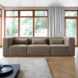 Doris Modular 4 Seater Sofa in Brown Chenille