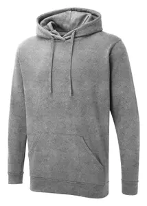 Uneek - Unisex The UX Hoodie - Reactive Dyed - Heather Grey - Size XS