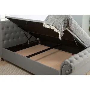 Birlea Castello Double Side Ottoman Bed Grey