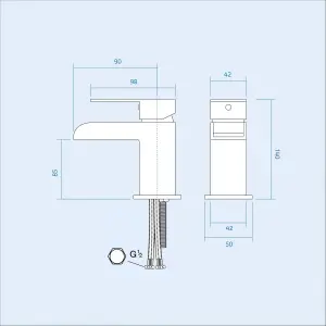 Square Chrome Thermostatic Overhead Shower Kit with Waterfall Basin Mixer Tap & Bath Filler Set inc. Waste Set