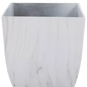 Set of 2 Plant Pots 28 x 28 x 34 cm Marble Effect MIRO