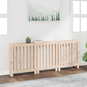 Berkfield Radiator Cover 210x21x85 cm Solid Wood Pine