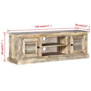 Berkfield TV Cabinet Solid Mango Wood