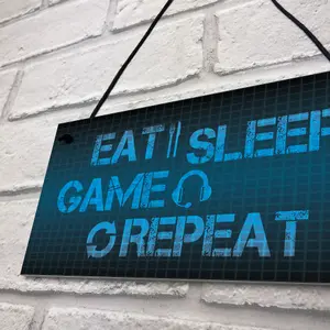 Retro Gaming Sign Boys Bedroom Decor Birthday Christmas Gift For Gamer Son Brother