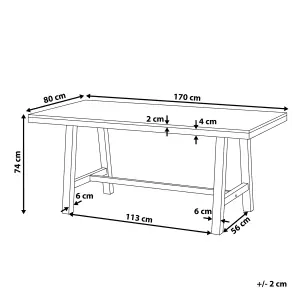 Garden Table Wood Black SCANIA