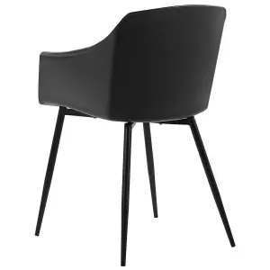 Set of 2 Dining Chairs FONDA Black