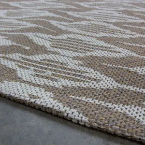 Neutral Distressed Diamond Recycled Cotton Rug 200x290cm