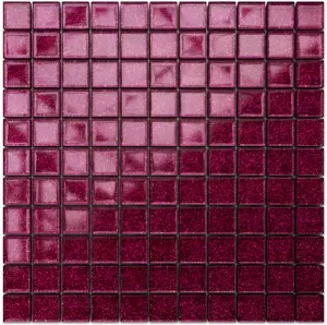 Glass mosaic on mesh for bathroom or kitchen 300mm x 300mm - Lilac Sand