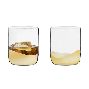 Anton Studios Wave Set of 2 DOF Tumblers Gold