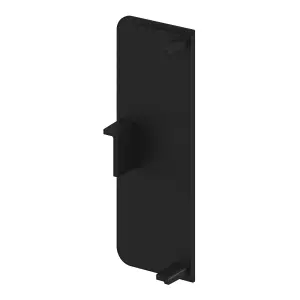 GoodHome Caraway Innovo Black Drawer rail end cap, Pair of 2