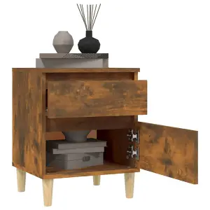 Berkfield Bedside Cabinets 2 pcs Smoked Oak 40x35x50 cm