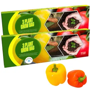 2 Bags (48 Litres) 3 Plant Grow Bags With Balanced Nutrients For Fruit & Veg Ideal Grow In Greenhouses