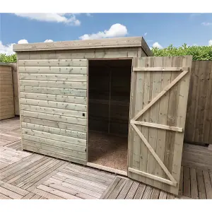 8 x 6 WINDOWLESS Garden Shed Pressure Treated T&G PENT Wooden Garden Shed + Single Door (8' x 6' / 8ft x 6ft) (8x6)