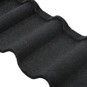 5 Pcs Black Golan Tile Stone Coated Metal Sheet Roofing Shingles L 1340mm x W 420mm