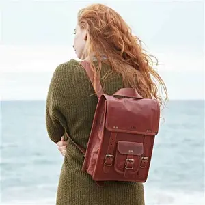 Personalised Versatile Leather Satchel Style Backpack