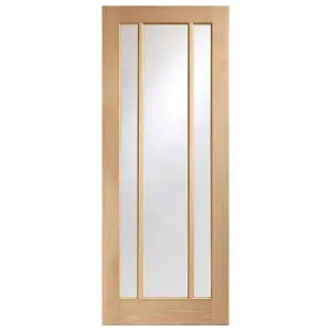 Internal Worcester Oak Clear Glass Door 1981 x 838 x 35mm (33")