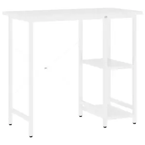 Berkfield Computer Desk White 80x40x72 cm MDF and Metal