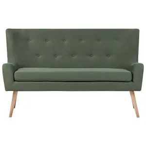 2 Seater Fabric Sofa Green SKIBBY