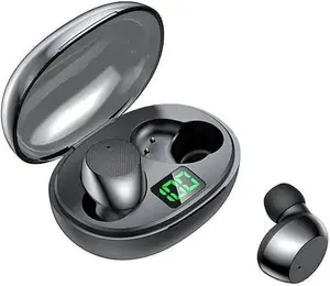 New Greenzech (Black) Wireless Headphones Noise Canceling In-Ear Sports Wireless Charging Box With Digital Power Display Black