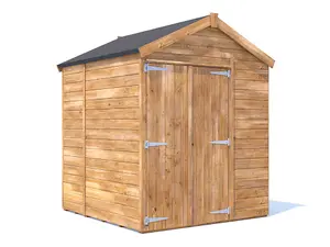 Dunster House Wooden Shed 1.8m x 1.8m Pressure Treated Outdoor Garden Storage Window Overlord Apex