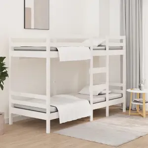 Berkfield Bunk Bed White 80x200 cm Solid Wood Pine