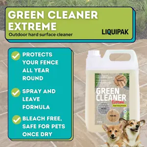 Liquipak Patio Cleaner, Green Cleaner Ready to Use, Mould & Algae Remover 4x5L