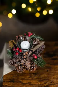 Single Tealight Candle Holder Christmas