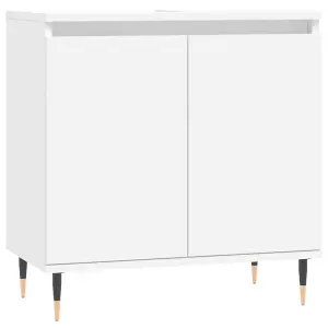 Berkfield Bathroom Cabinet White 58x33x60 cm Engineered Wood