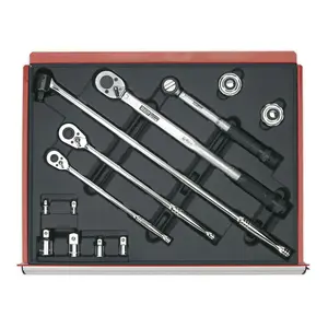 Sealey Tool Tray with Ratchet, Torque Wrench, Breaker Bar & Socket Adaptor Set 13pc TBT32