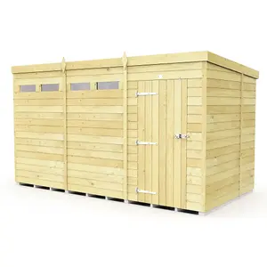 DIY Sheds 12x6 Pent Security Shed - Single Door