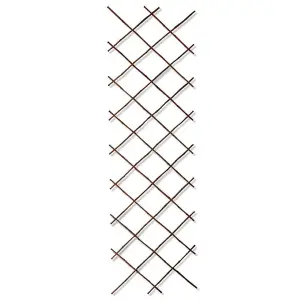 Primrose Black Bamboo Expandable Trellis Privacy Screening Fencing W90cm x H180cm