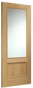 Internal Andria Oak Bevelled and Raised Mouldings Clear Glass Door 1981 x 686 x 35mm (27")