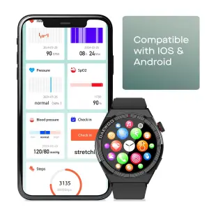 Daewoo CNX+ AMOLED Display Smart Watch Activity Tracker with Bluetooth to Android & iOS