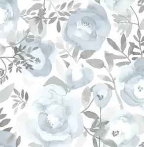 Fine Decor FD25841 Orla Wallpaper, Blue