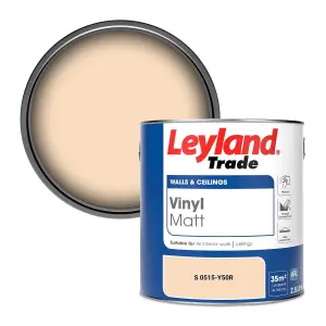 Leyland Trade Vinyl Matt Walls & Ceilings Emulsion Paint (S 0515-Y50R) 2.5L