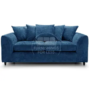 Monaco Chenille Fabric Sofa Set 3 and 2 Seater sofa   Blue