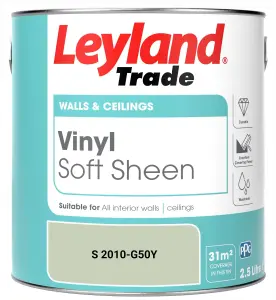 Leyland Trade Vinyl Soft Sheen Walls & Ceilings Emulsion Paint (S 2010-G50Y) - 2.5L