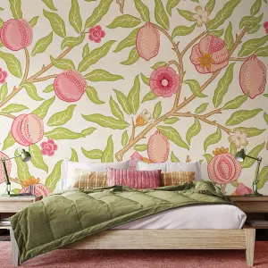 Origin Murals Fruit And Foliage - Rose and Apple Green Matt Smooth Paste the Wall Mural 350cm wide x 280cm high