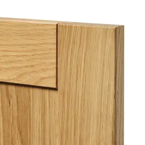 GoodHome Verbena Natural oak shaker Matt natural Highline Cabinet door (W)500mm (H)715mm (T)20mm