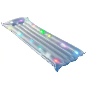 LED Lighted Inflatable Swimming Pool Float  Jilong Air Mattress Beach Lilo