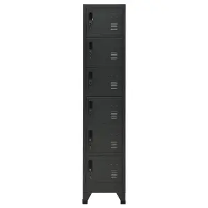 Berkfield Locker Cabinet Anthracite 38x40x180 cm Steel