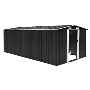 Mcspadden Garden Shed 257 x 489 x 181 cm Metal Anthracite