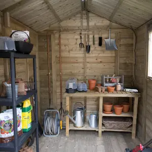 Forest Garden Timberdale 8x6 ft Apex Wooden Shed with floor (Base included)