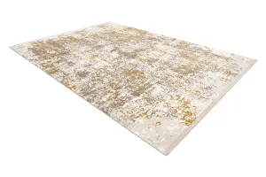 Modern carpet DUKE 51546 beige / gold - Vintage, structured, very soft 80x150 cm