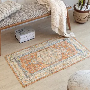 BOKA Machine Washable Vintage Runner Rug 66 x 115 cm