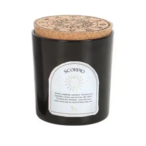 Something Different Scorpio Black Oudh Gemstone Zodiac Candle White/Black (One Size)